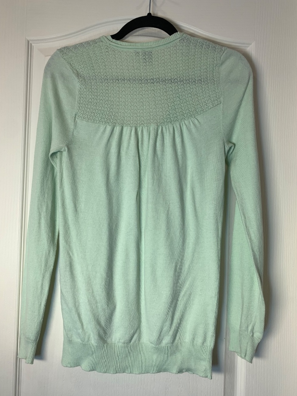 Icône Simons Mint Green Lightweight Cardigan Spring Summer Fresh Knit Size S - Picture 2 of 11